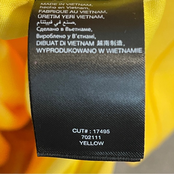 Bebe Scuba Crepe Halter Twist Neck Gown Maxi Sleeveless Womens Yellow 14 - Picture 8 of 9